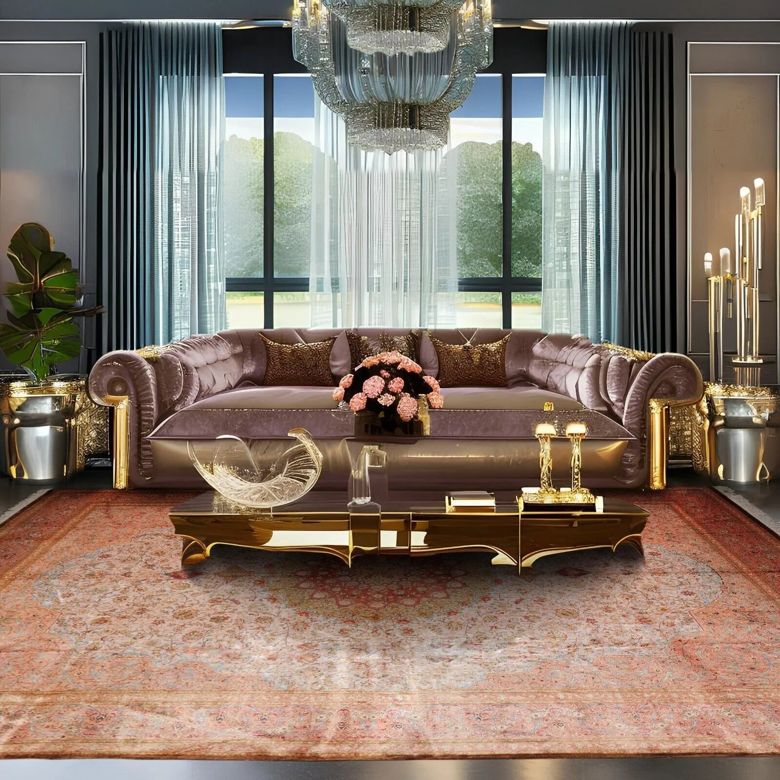 9x12 Gray, Blush Hand Knotted 100% Silk Traditional Authentic Kum 500 KPSI Oriental Area Rug-0