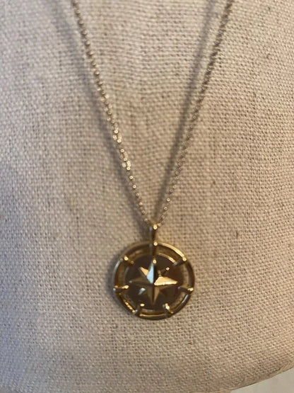 STUNNING STERLING SILVER 26” NECKLACE WITh Gold PLATED STAR