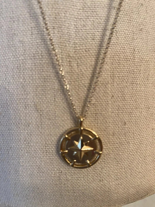 STUNNING STERLING SILVER 26” NECKLACE WITh Gold PLATED STAR