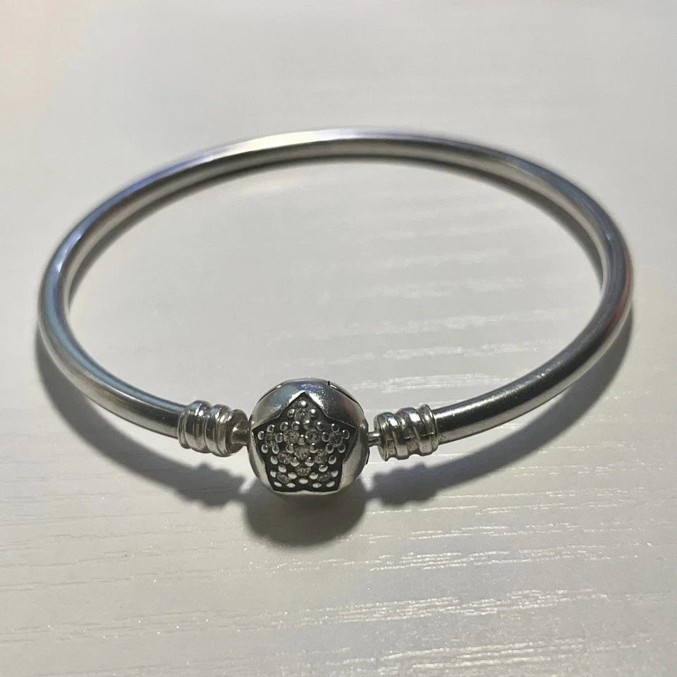 Authentic Pandora Sterling Silver You’re A Rising Star Bangle Bracelet 590720