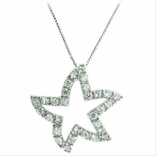 925 Silver Celebrity Inspired Star Pendant Necklace with Free 18" Chain