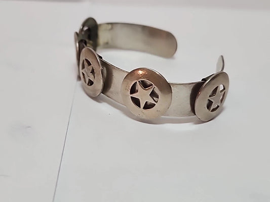 Sterling Texas Star Bangle Bracelet JBDR