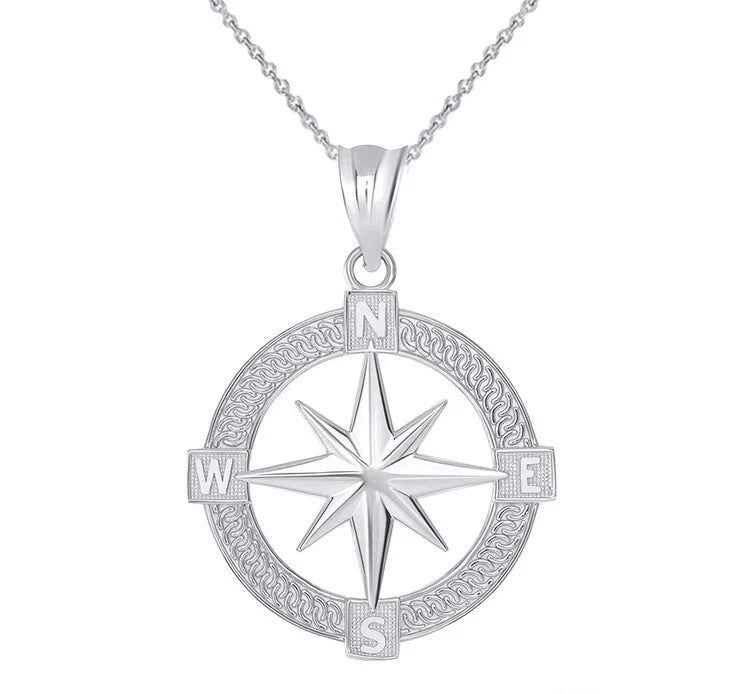 Mystical North Star Pendant Necklace in Sterling Silver