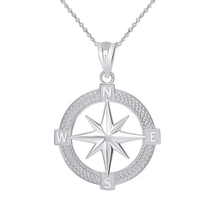 Mystical North Star Pendant Necklace in Sterling Silver