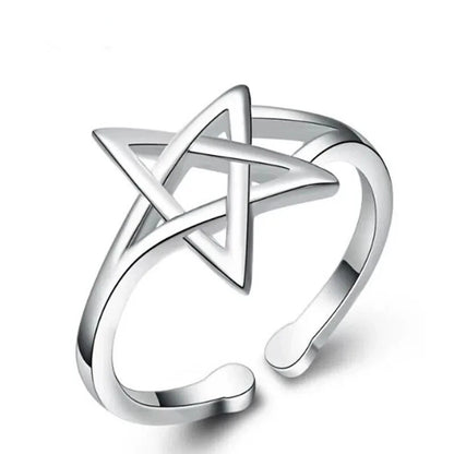 Star Ring 925 Sterling Silver Ring Adjustable Ring