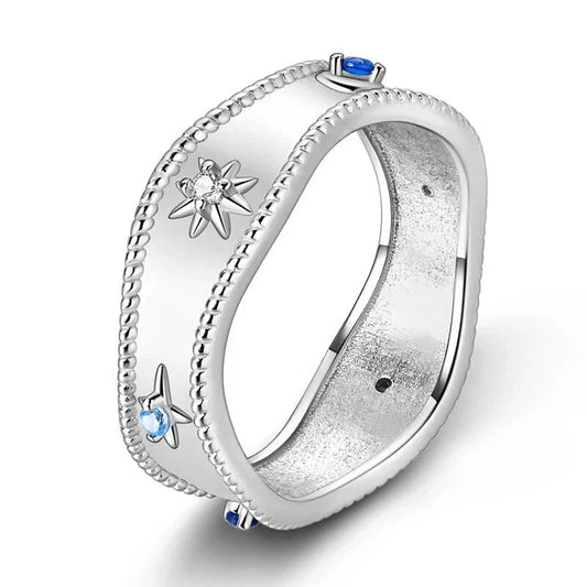 Star Band Ring 925 Sterling Silver Ring