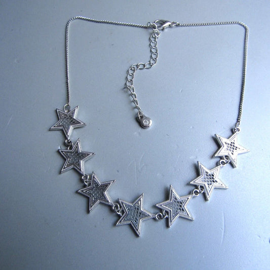 Star Link Necklace Silver .5*14 to 17