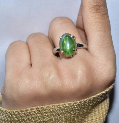 925 Sterling Silver Ring Star Sapphire Cabo Treated Certified Wedding Gift Ring