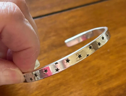 Sterling Stars Cuff Bracelet