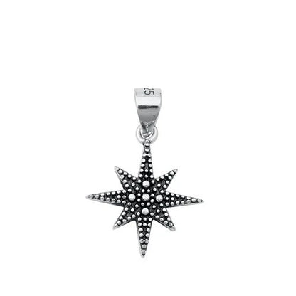 Sterling Silver 925 "STAR" PENDANT 14.6MM WITH SNAKE CHAIN NECKLACE 18"