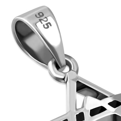 925 Sterling Silver Star of David Pendant Necklace