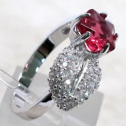 CLASSY STAR SHAPE RUBY 925 STERLING SILVER RING SIZE 5-10
