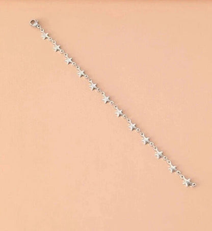 925 Sterling Silver Star Bracelet, Gift Bag Included