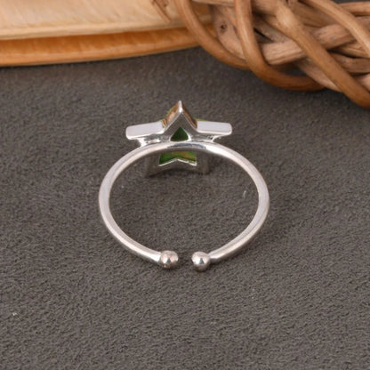 Star Design Sterling Silver Stack Ring Promise Ring Engagement Gift For Her