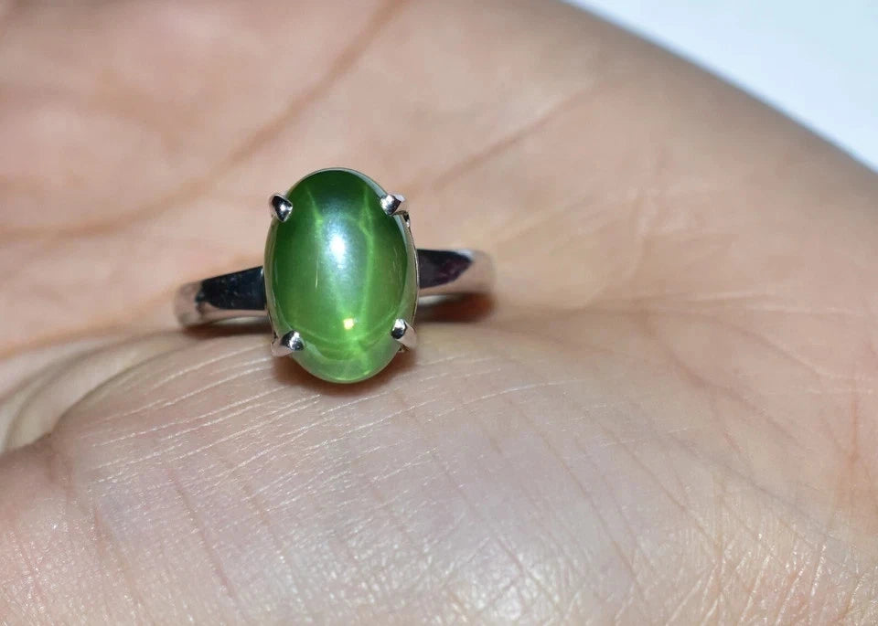 925 Sterling Silver Ring Star Sapphire Cabo Treated Certified Wedding Gift Ring