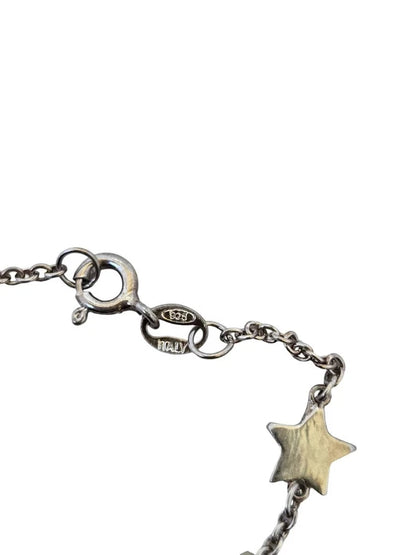 Italy 925 Sterling Silver Childrens or Baby Star Charm Bracelet