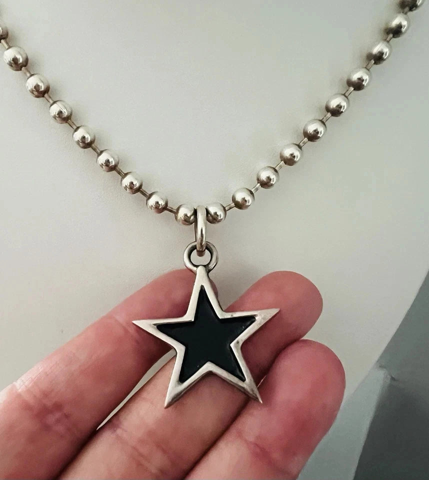 Silver Star Pendant Necklace