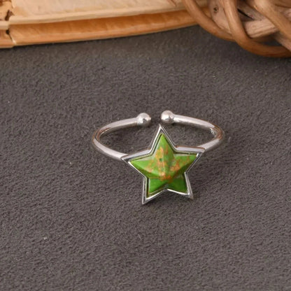 Star Design Sterling Silver Stack Ring Promise Ring Engagement Gift For Her
