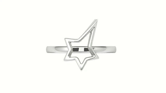 Designer Twinkling Star Minimalist Ring 925 Sterling Silver Daily Wear Jewelry