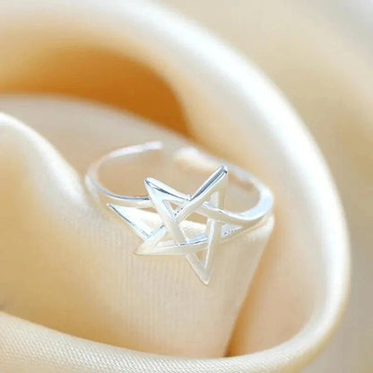 Star Ring 925 Sterling Silver Ring Adjustable Ring