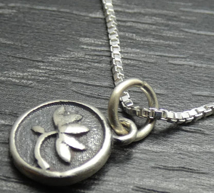 Sterling Silver 3D Wishing Star Clear Stone Charm Box Chain Necklace 20 inches