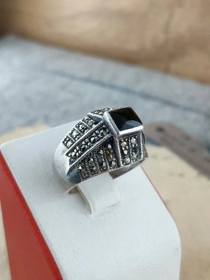 RARE AMAZING VINTAGE USSR Ring Silver 925 Star Size 8