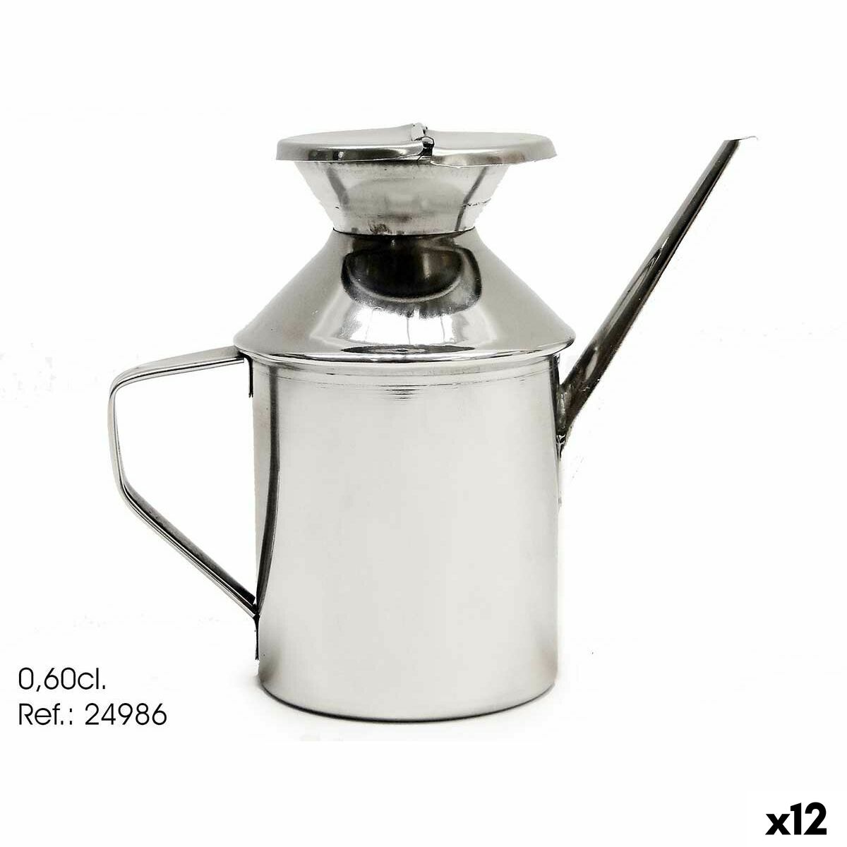 Cruet Kinvara Silver Stainless steel 500 ml 17 x 14,5 x 8 cm (12 Units)