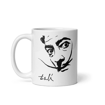 Salvador Dali Portrait Sketch Artwork Mug