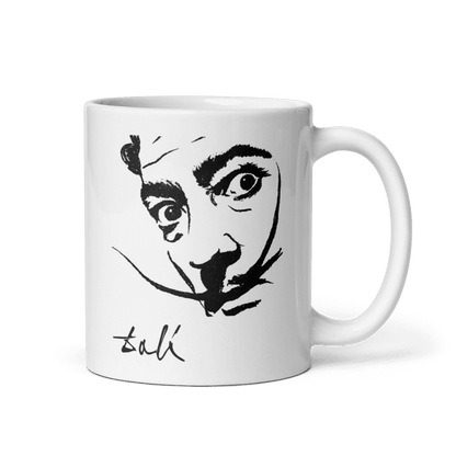 Salvador Dali Portrait Sketch Artwork Mug