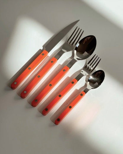 Set Of 10 Pcs French Dopamine Cutlery Flatware - Bistrot Style Silverware Set