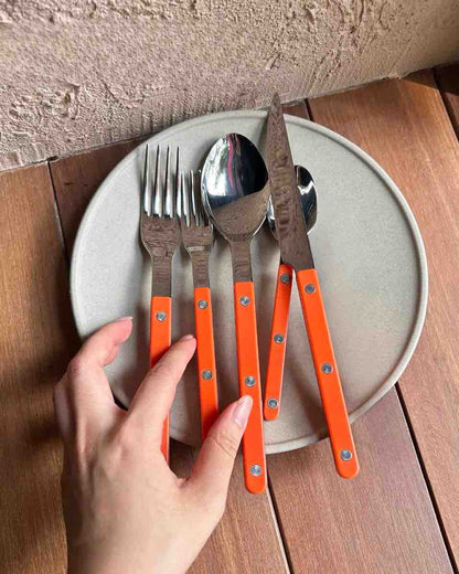 Set Of 10 Pcs French Dopamine Cutlery Flatware - Bistrot Style Silverware Set