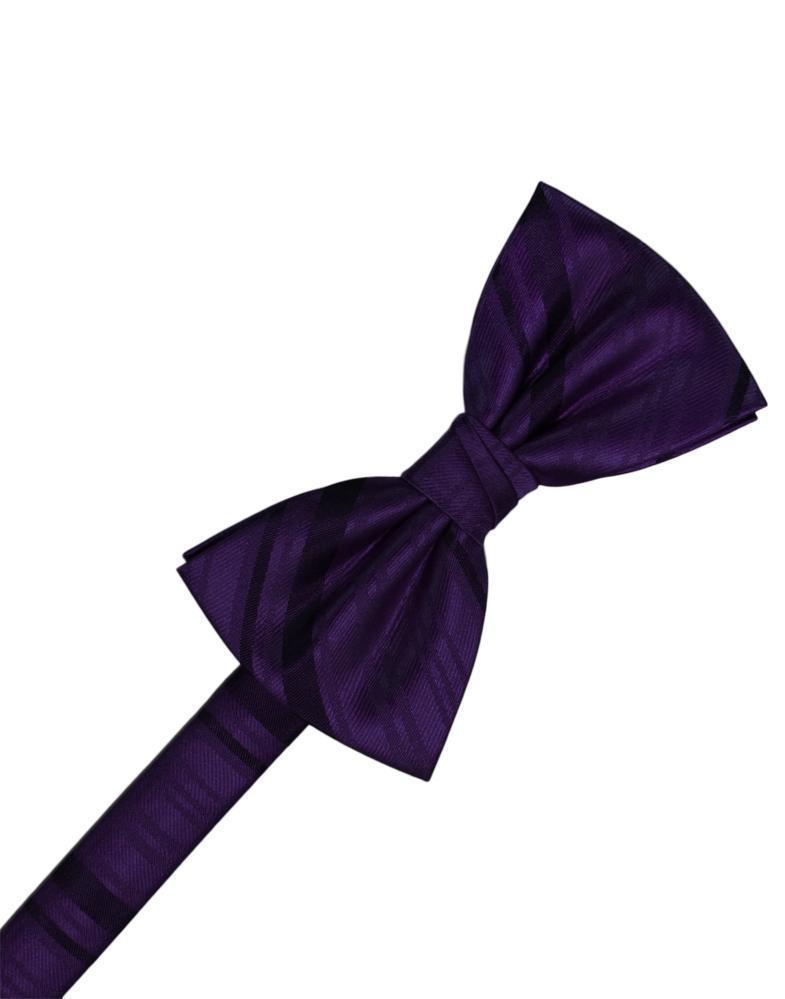 Striped Satin Bow Tie Pre-Tie-1