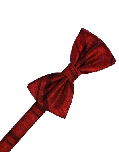 Striped Satin Bow Tie Pre-Tie-2