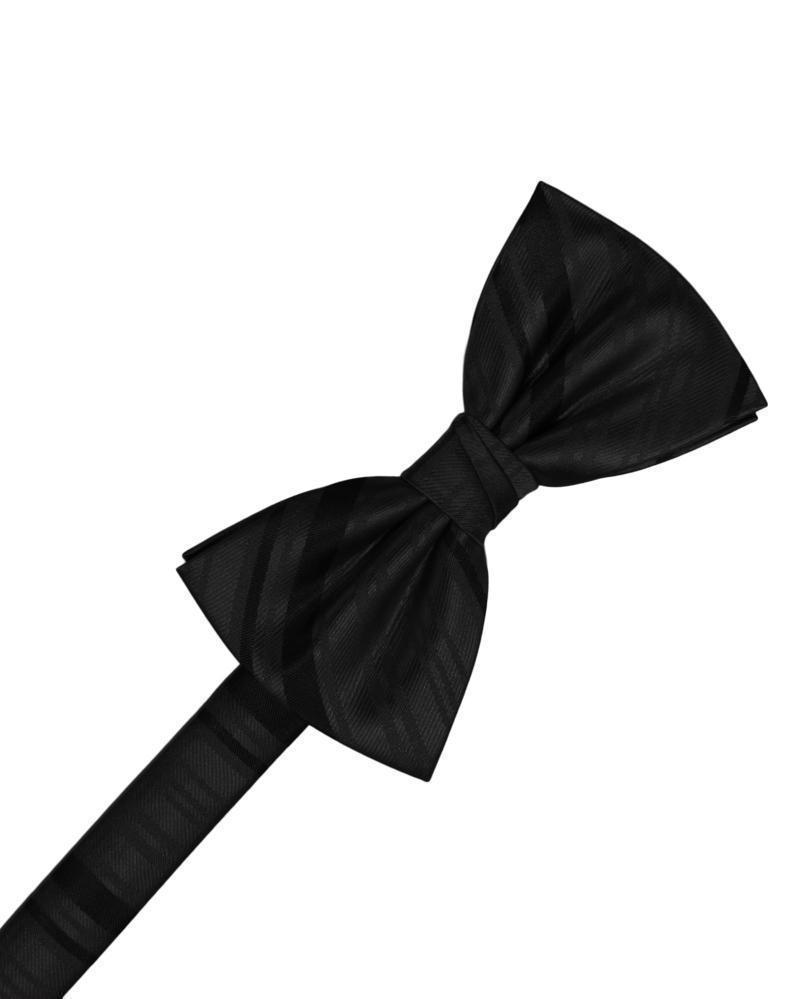 Striped Satin Bow Tie Pre-Tie-0