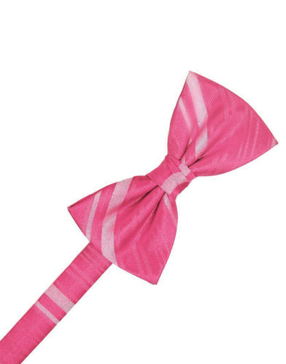 Striped Satin Bow Tie Pre-Tie-8