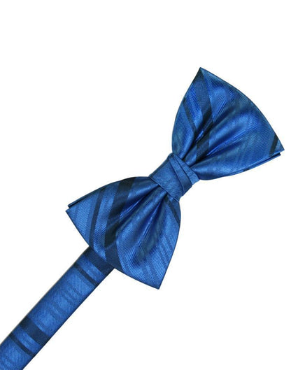 Striped Satin Bow Tie Pre-Tie-50
