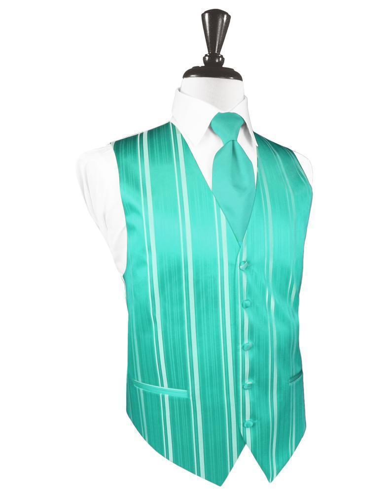 Striped Satin Tuxedo Vest 10-1