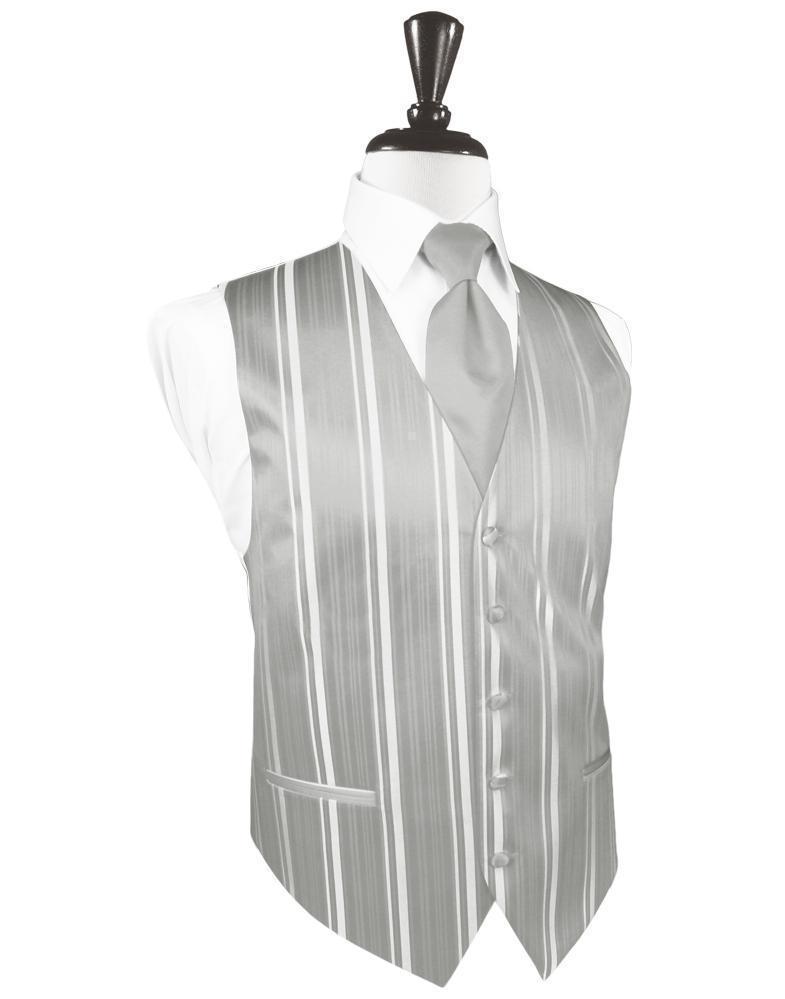 Striped Satin Tuxedo Vest 10-0