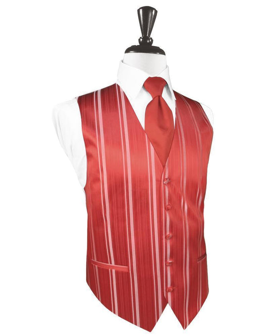 Striped Satin Tuxedo Vest 7-0
