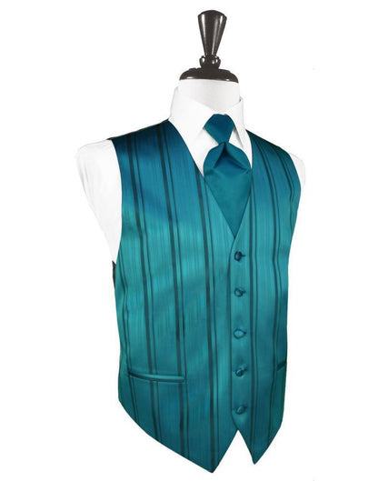 Striped Satin Tuxedo Vest 9-1