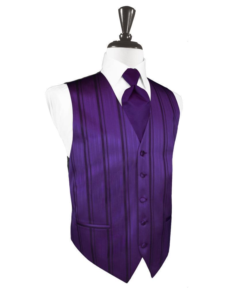 Striped Satin Tuxedo Vest-2