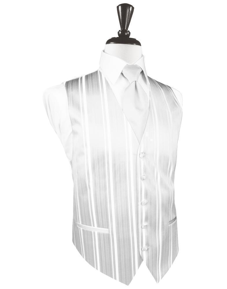Striped Satin Tuxedo Vest-4