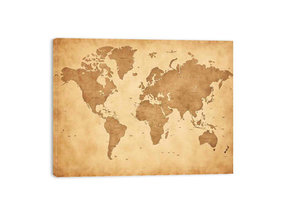 Antique World Map Canvas Art Print