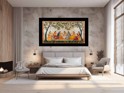 India Wedding  Meet  Vinatge Canvas Art Print