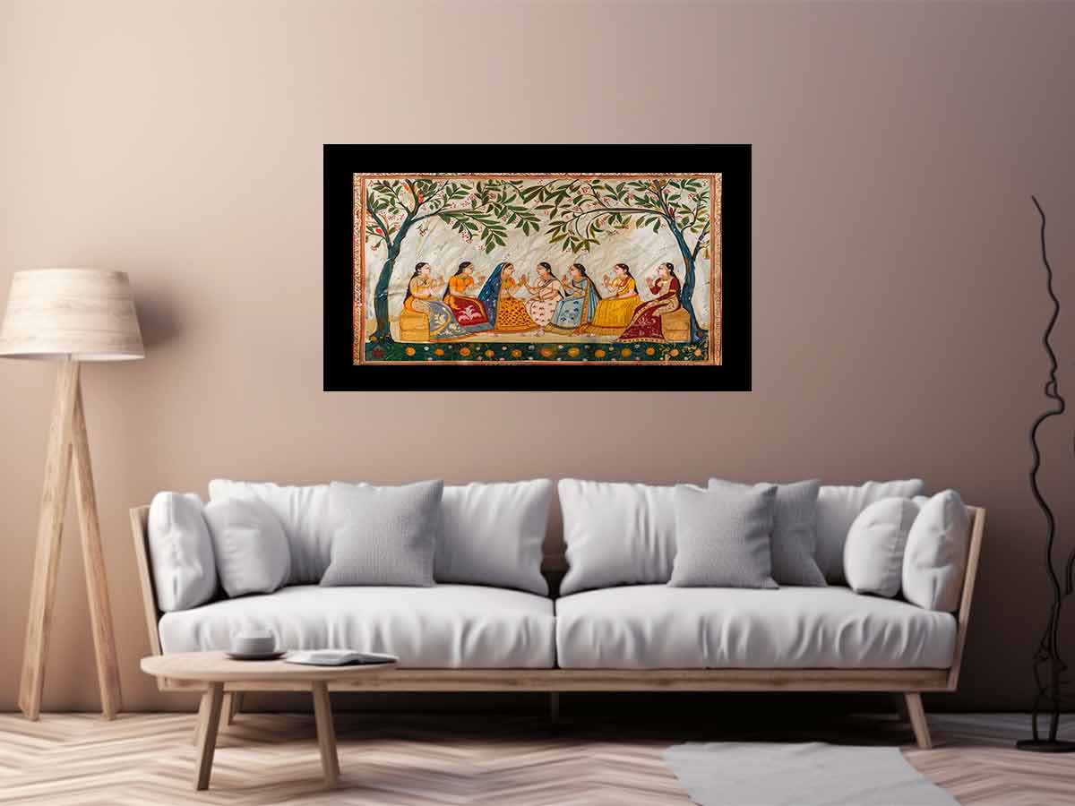 India Wedding  Meet  Vinatge Canvas Art Print