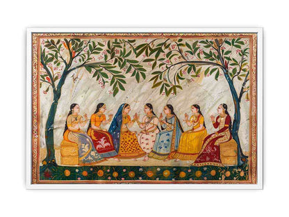 India Wedding  Meet  Vinatge Canvas Art Print