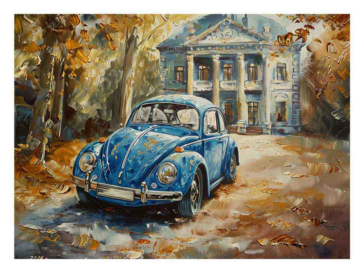 Beetle Canvas Painting Art Print