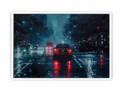 Rain Drive   Canvas Painting Art Print