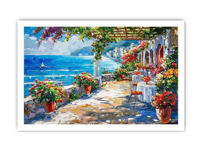 Mediterranean Canvas Painting Artwork