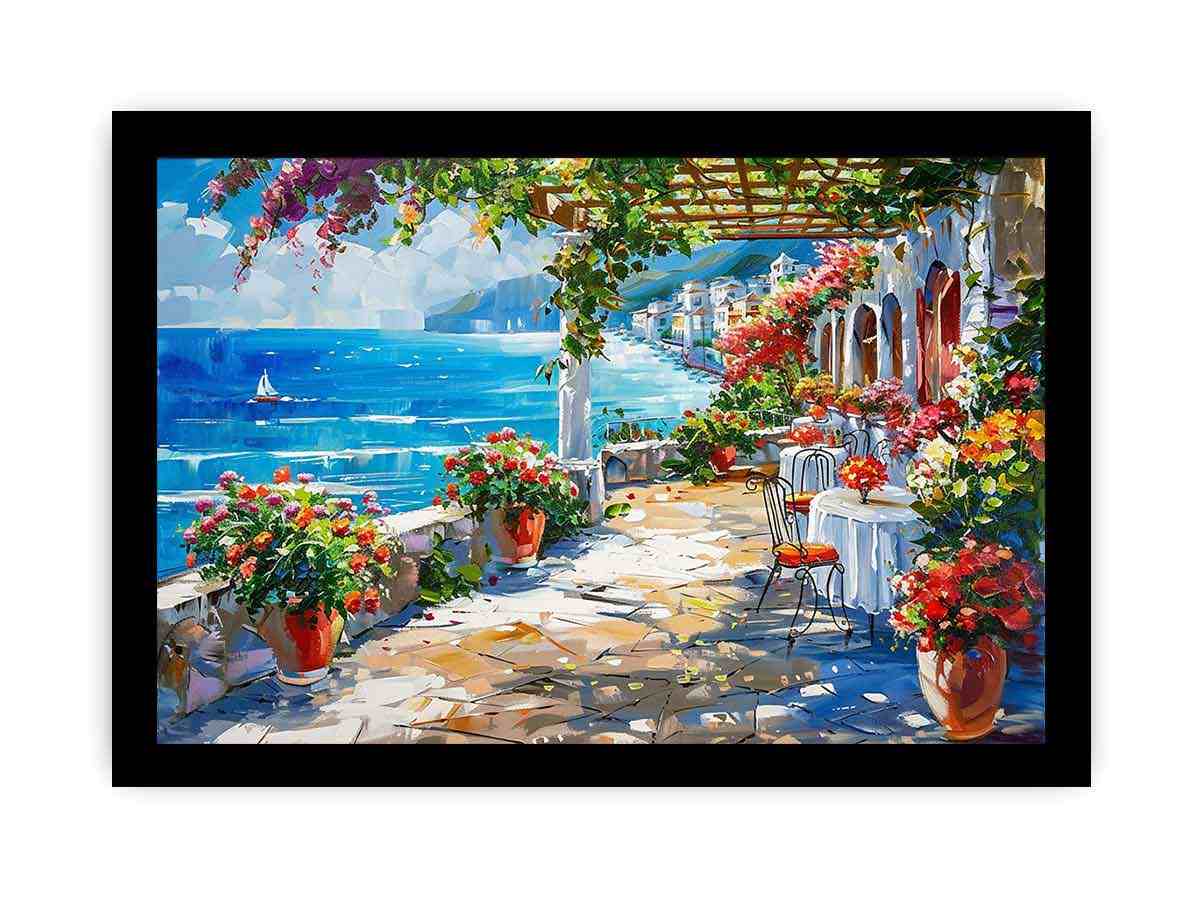 Mediterranean Canvas Painting Artwork